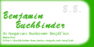 benjamin buchbinder business card